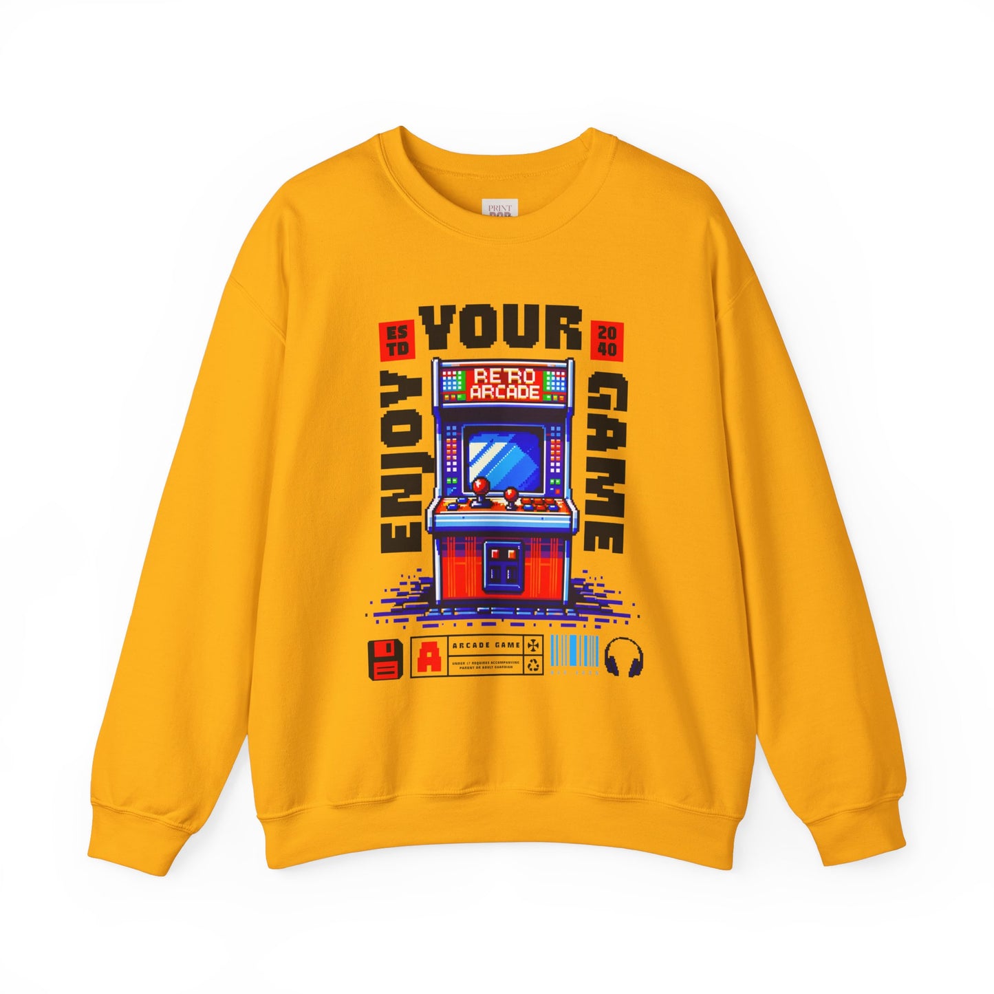 Retro Arcade Unisex Crewneck Unisex Heavy Blend Sweatshirt - Enjoy Your Game