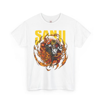 One Piece Sanji Unisex Heavy Cotton Tee - Vibrant and Stylish Design for Otaku Heads