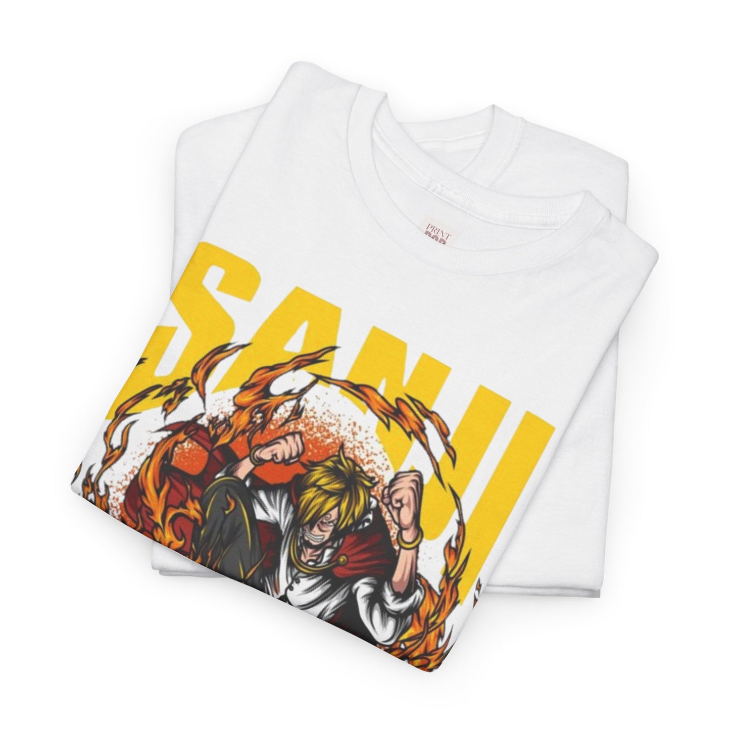 One Piece Sanji Unisex Heavy Cotton Tee - Vibrant and Stylish Design for Otaku Heads