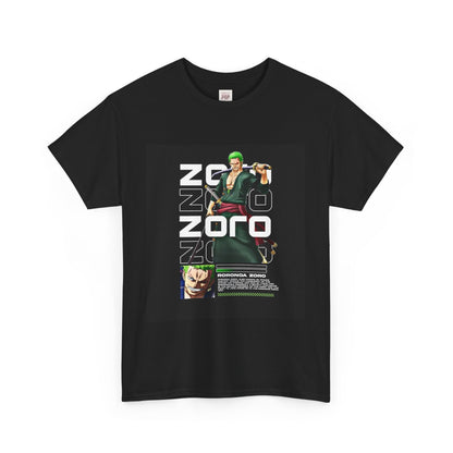 One Piece Zoro Unisex Heavy Cotton Tee - Vibrant and Stylish Design for Otaku Heads