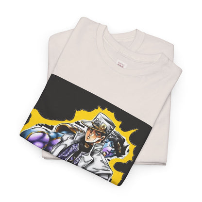 Jojo's Bizarre Adventure Jotaro Kujo Unisex Heavy Cotton Tee - Vibrant and Stylish Design for Otaku Heads