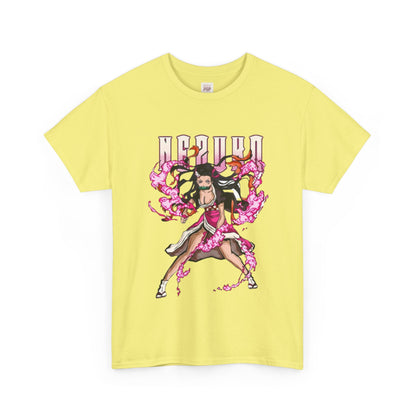 Demon Slayer Nezuko Kamado Unisex Heavy Cotton Tee - Vibrant and Stylish Design for Otaku Heads