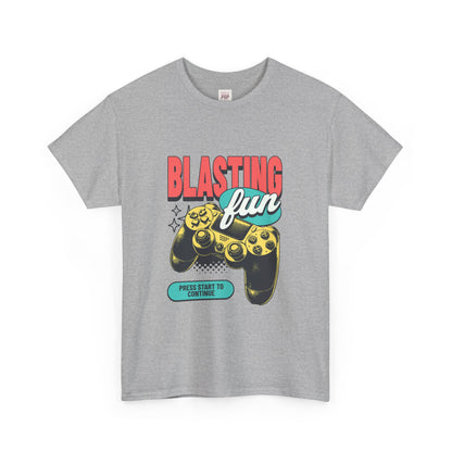 Blasting Fun Gaming Tee - Retro Controller Graphic Cotton T-Shirt