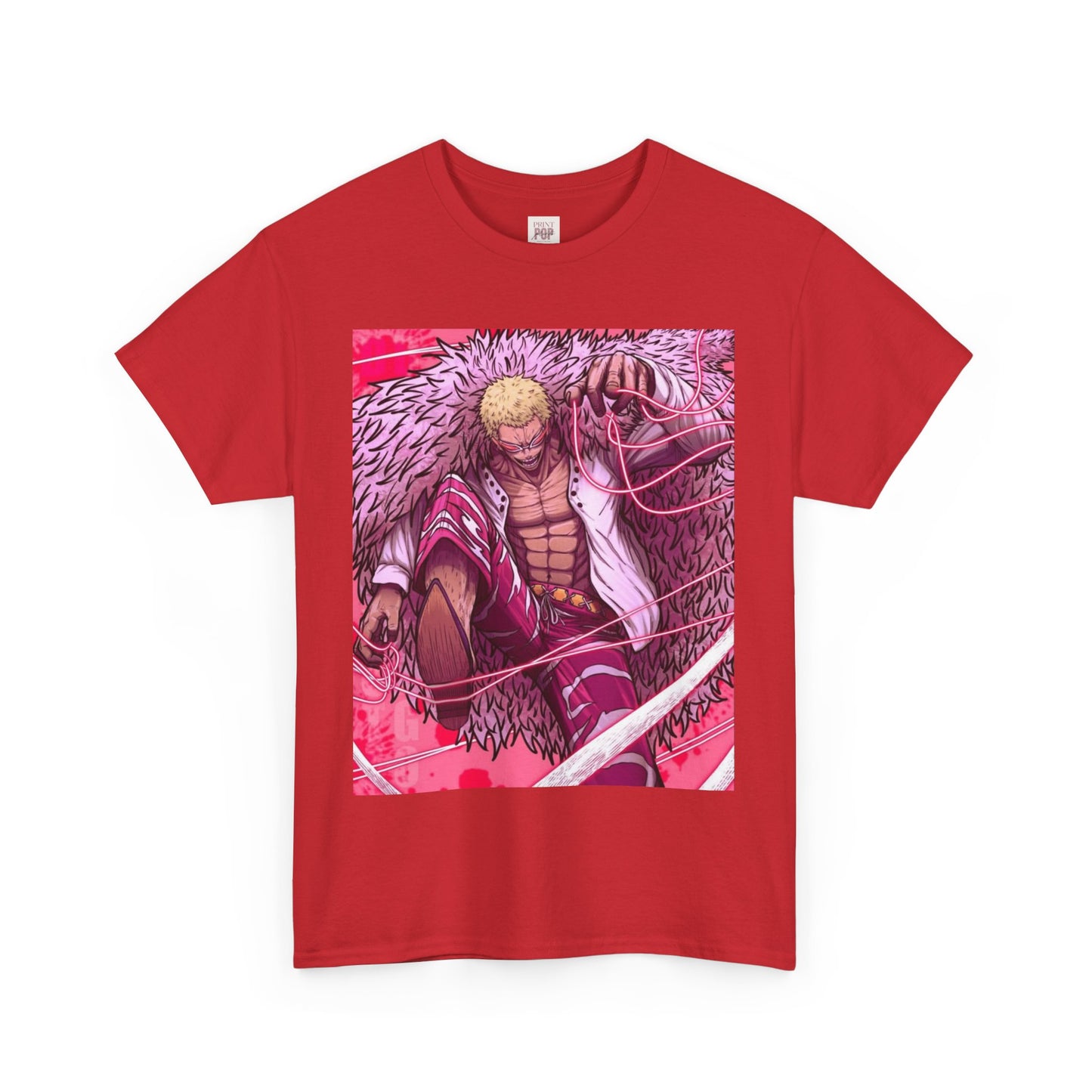 One Piece Don Quixote Doflamingo Unisex Heavy Cotton Tee - Vibrant and Stylish Design for Otaku Heads