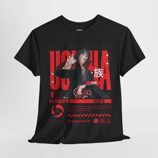 Naruto Shippuden Uchiha Itachi Unisex Heavy Cotton Tee - Vibrant and Stylish Design for Otaku Heads