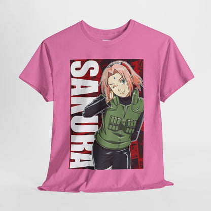 Naruto Shippuden Sakura Unisex Heavy Cotton Tee - Vibrant and Stylish Design for Otaku Heads