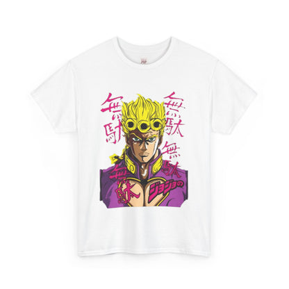 Jojo's Bizarre Adventure Giorno Giovanna Unisex Heavy Cotton Tee - Vibrant and Stylish Design for Otaku Heads