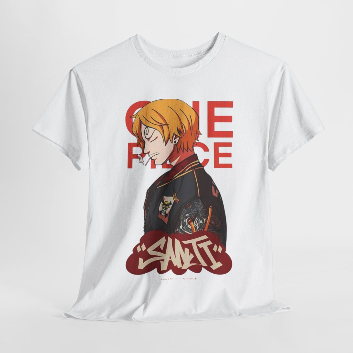 One Piece Sanji Unisex Heavy Cotton Tee - Vibrant and Stylish Design for Otaku Heads