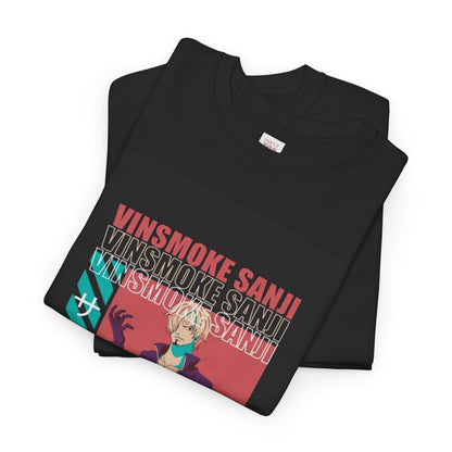 One Piece Sanji Unisex Heavy Cotton Tee - Vibrant and Stylish Design for Otaku Heads