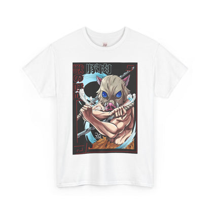 Demon Slayer Inosuke Hashibira Unisex Heavy Cotton Tee - Vibrant and Stylish Design for Otaku Heads