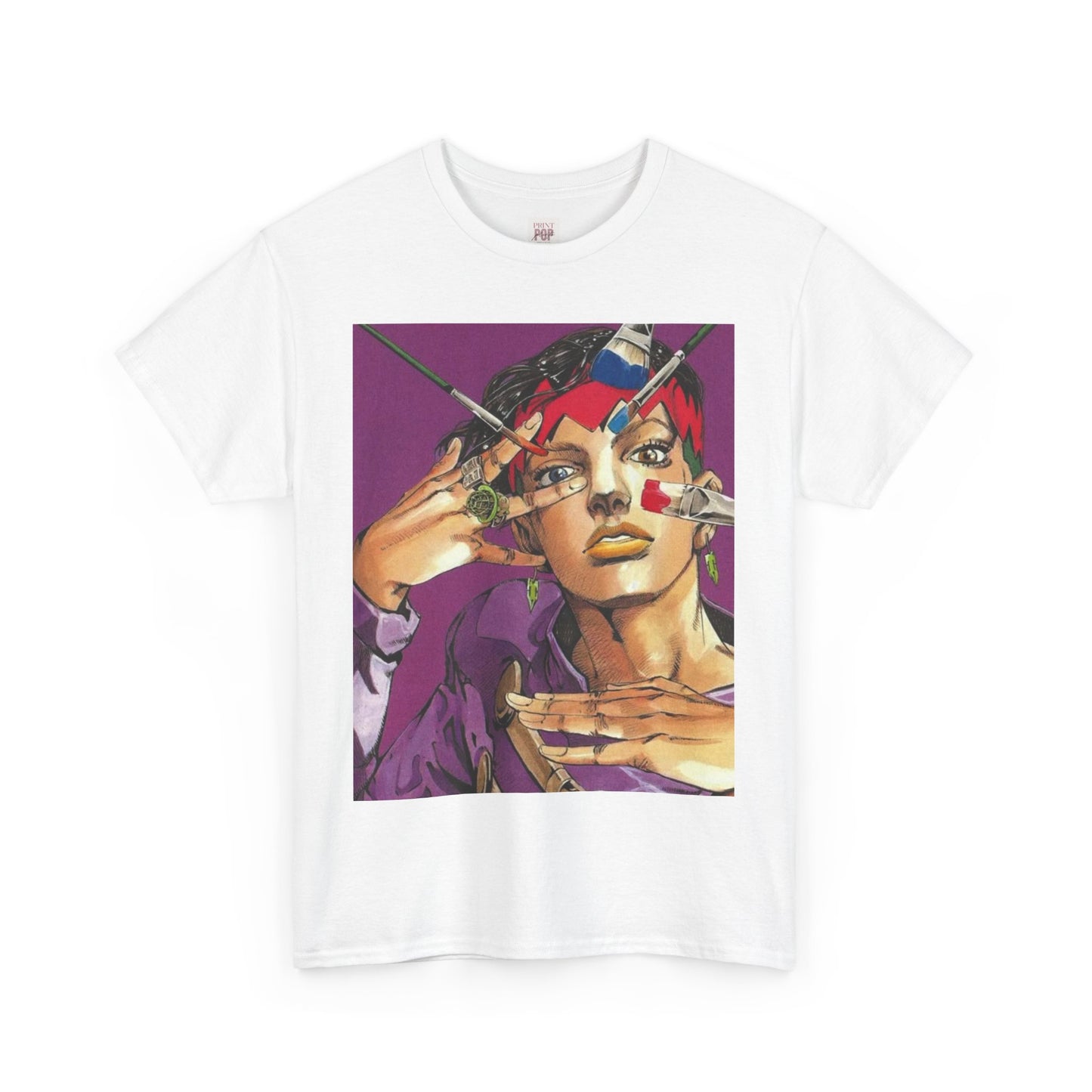 Jojo's Bizarre Adventure Rohan Kishibe Unisex Heavy Cotton Tee - Vibrant and Stylish Design for Otaku Heads