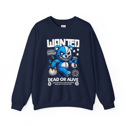 Wanted Dead or Alive Graphic Crewneck Unisex Heavy Blend Sweatshirt - Premium and Stylish