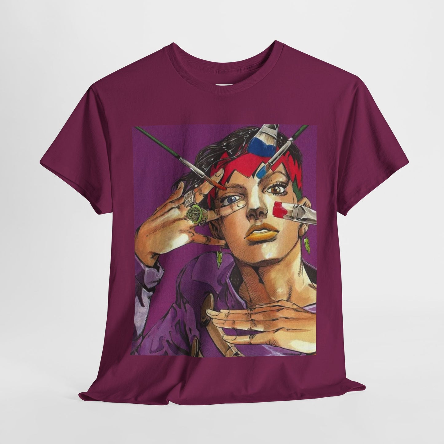 Jojo's Bizarre Adventure Rohan Kishibe Unisex Heavy Cotton Tee - Vibrant and Stylish Design for Otaku Heads