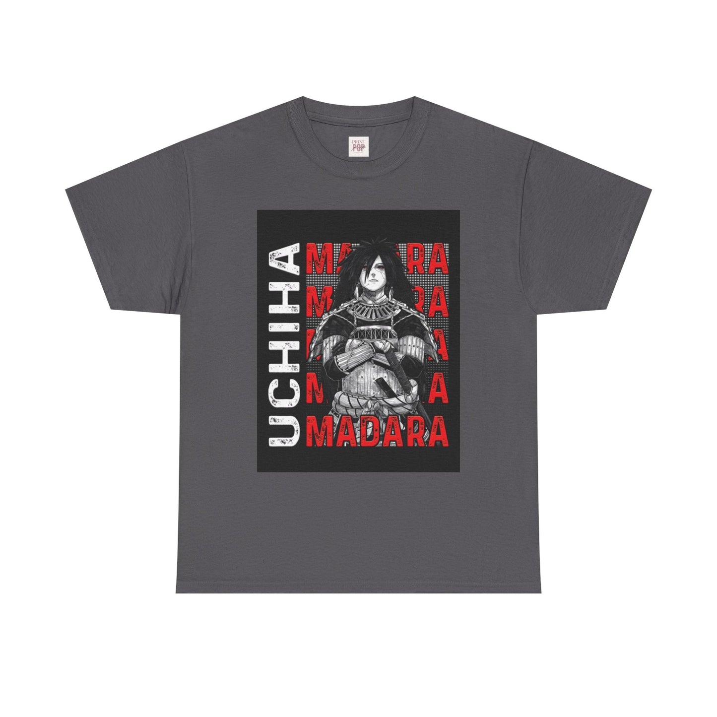 Naruto Shippuden Uchiha Madara Unisex Heavy Cotton Tee - Vibrant and Stylish Design for Otaku Heads