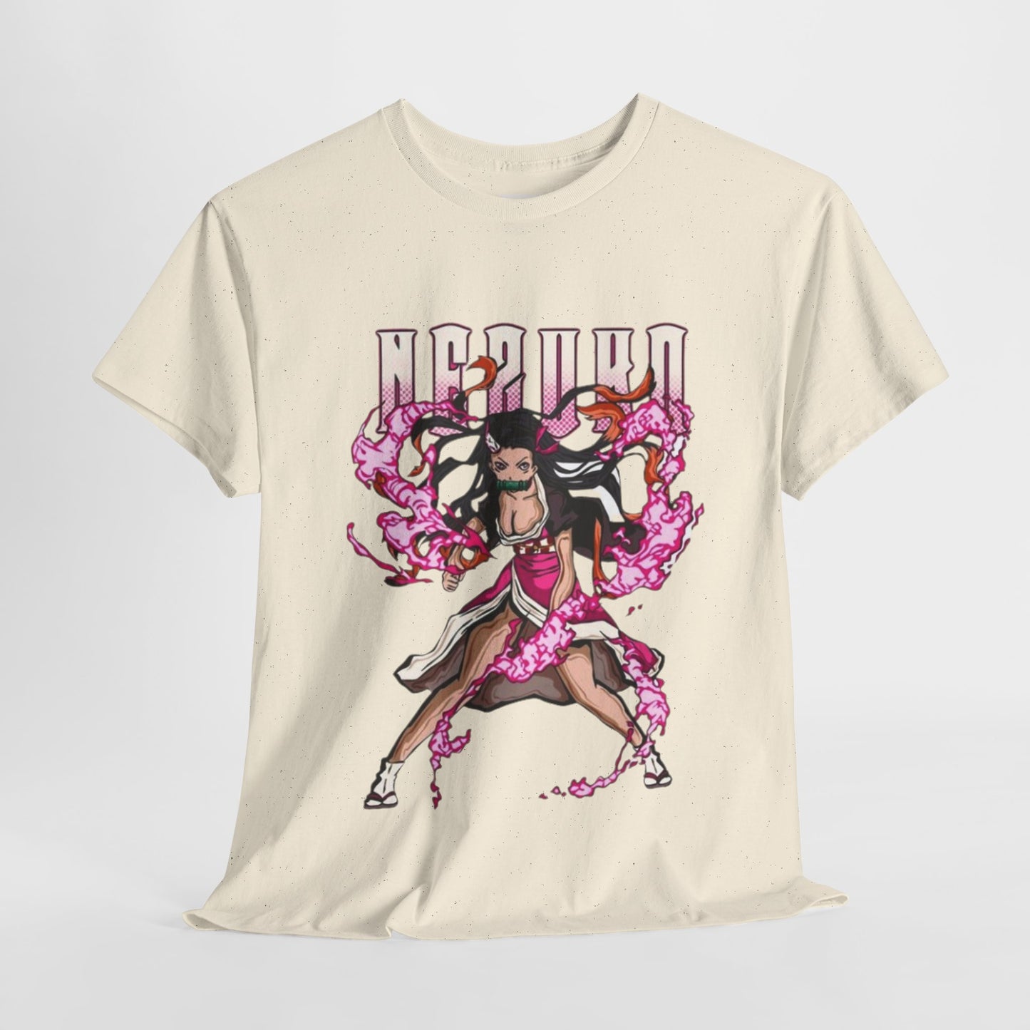 Demon Slayer Nezuko Kamado Unisex Heavy Cotton Tee - Vibrant and Stylish Design for Otaku Heads