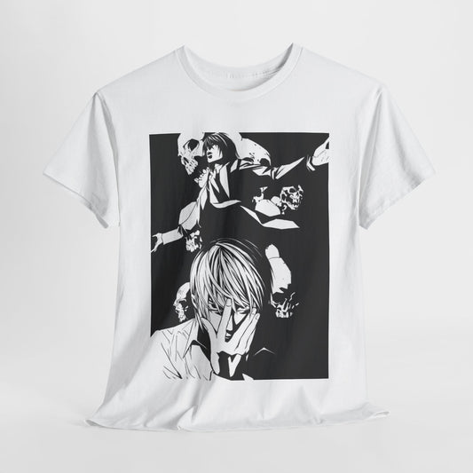 Death Note Light Yagami Unisex Heavy Cotton Tee - Vibrant and Stylish Design for Otaku Heads