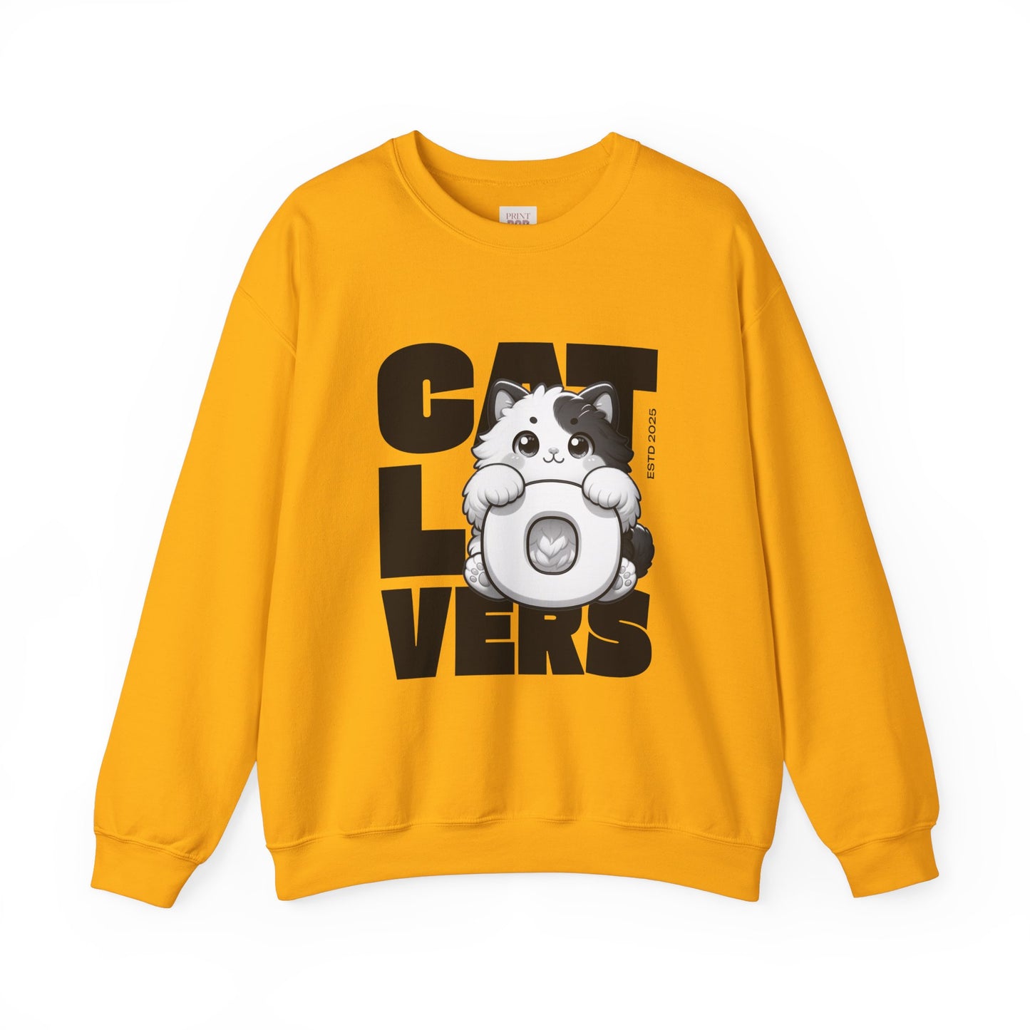 Cat Lovers Crewneck Unisex Heavy Blend Sweatshirt | Cute Cat Graphic Apparel