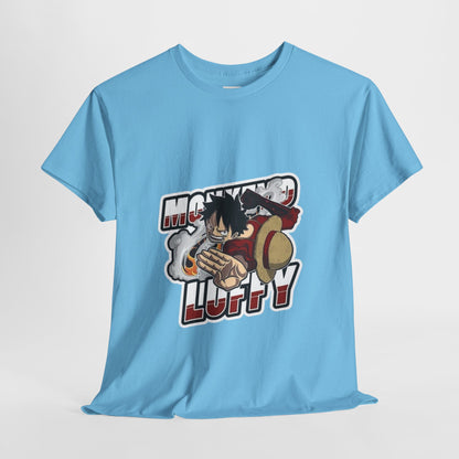 One Piece Luffy Unisex Heavy Cotton Tee - Vibrant and Stylish Design for Otaku Heads