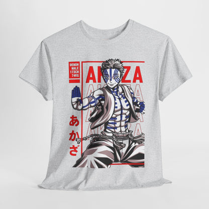 Demon Slayer Akaza Unisex Heavy Cotton Tee - Vibrant and Stylish Design for Otaku Heads