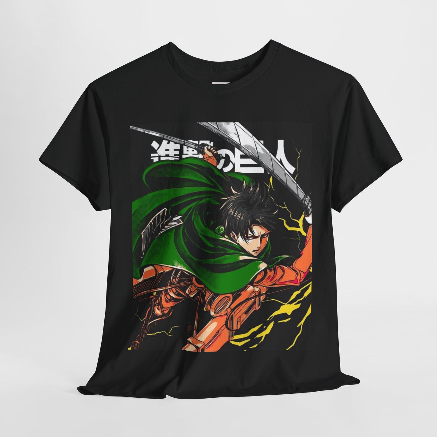 Attack On Titan Levi Ackerman Unisex Heavy Cotton Tee - Vibrant and Stylish Design for Otaku Heads