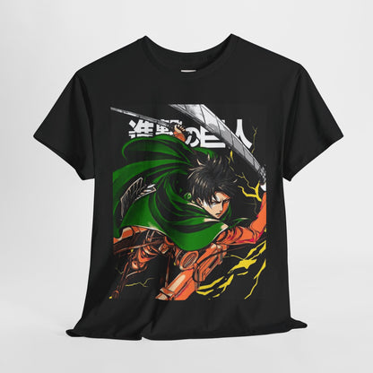 Attack On Titan Levi Ackerman Unisex Heavy Cotton Tee - Vibrant and Stylish Design for Otaku Heads