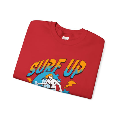 Surf Up Crewneck Sweatshirt - Unisex Heavy Blend for Chill Vibes