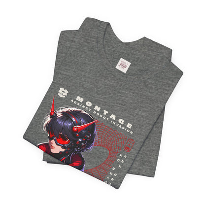 Montage Graphic Unisex Jersey Tee - Stylish Streetwear for Anime Lovers