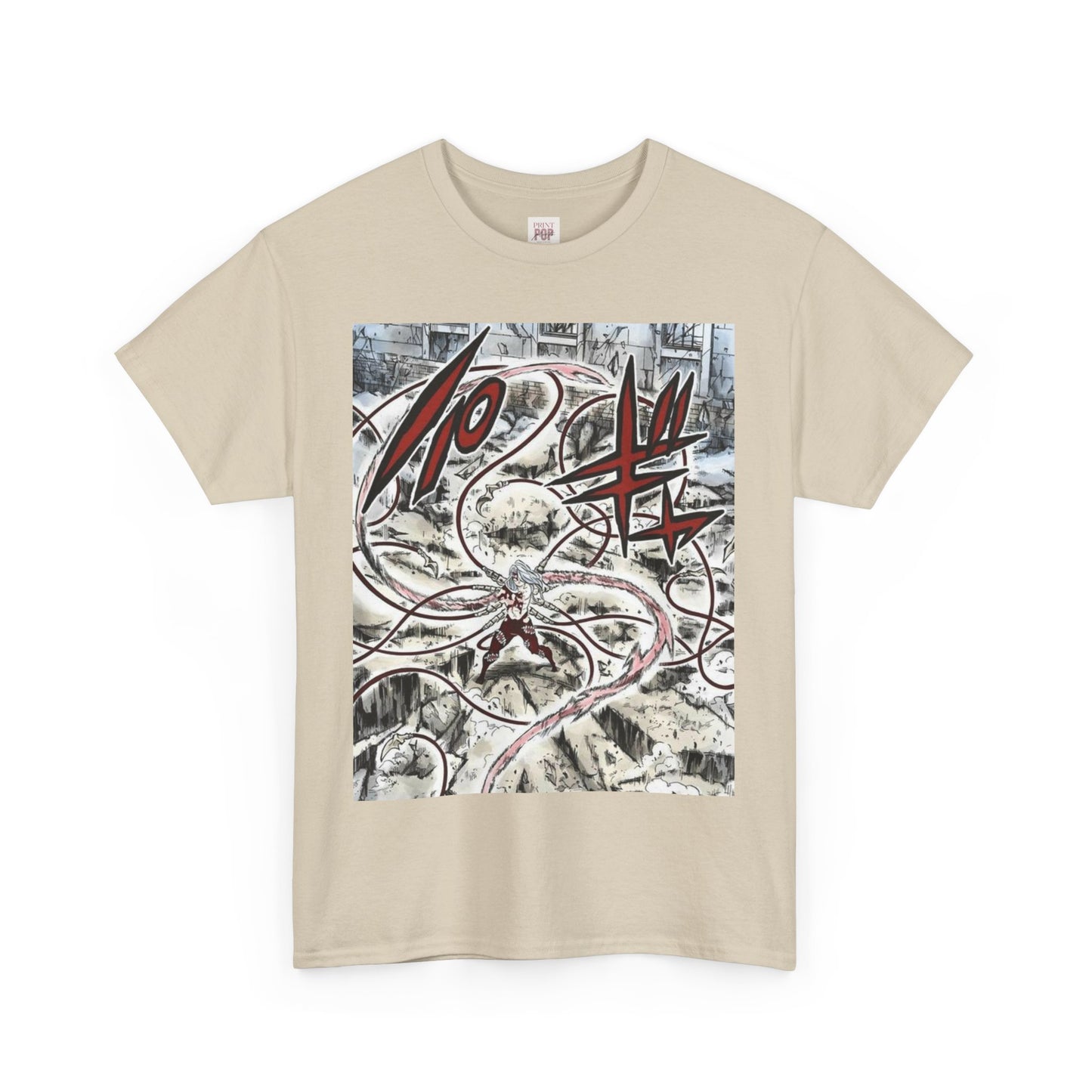 Demon Slayer Muzan Kibutsuji Unisex Heavy Cotton Tee - Vibrant and Stylish Design for Otaku Heads