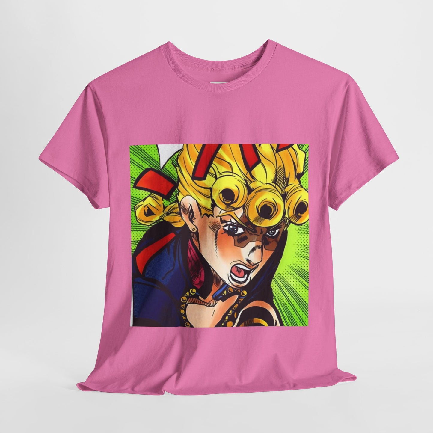 Jojo's Bizarre Adventure Giorno Giovanna Unisex Heavy Cotton Tee - Vibrant and Stylish Design for Otaku Heads