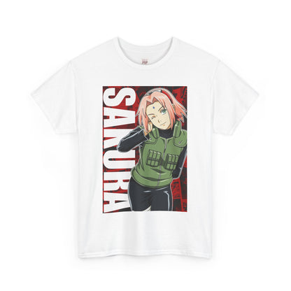 Naruto Shippuden Sakura Unisex Heavy Cotton Tee - Vibrant and Stylish Design for Otaku Heads