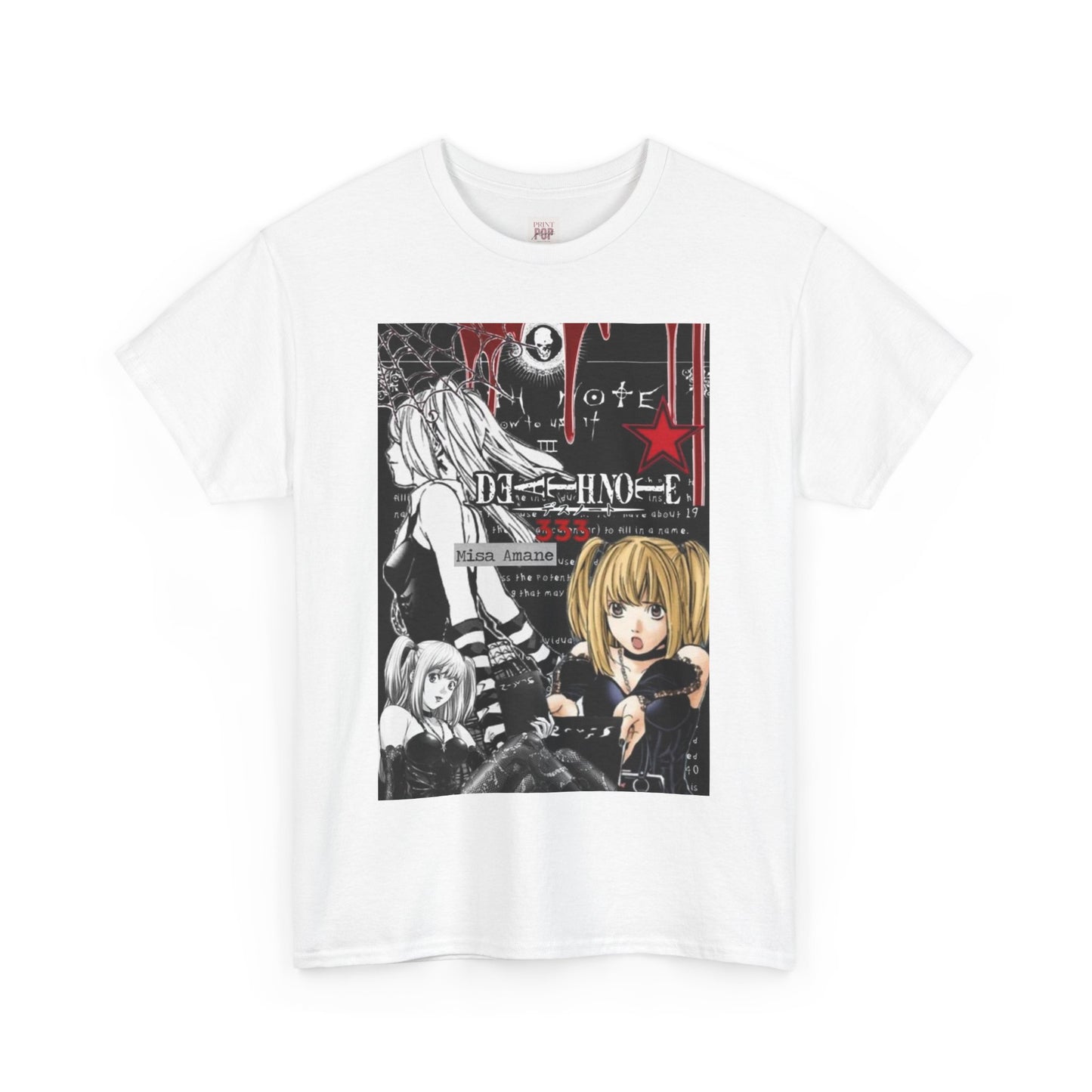 Death Note Misa Amane Unisex Heavy Cotton Tee - Vibrant and Stylish Design for Otaku Heads