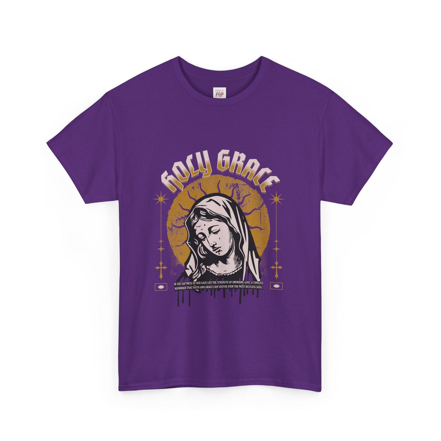 Holy Grace Unisex Heavy Cotton Tee - Spiritual Graphic T-Shirt for Faith and Inspiration