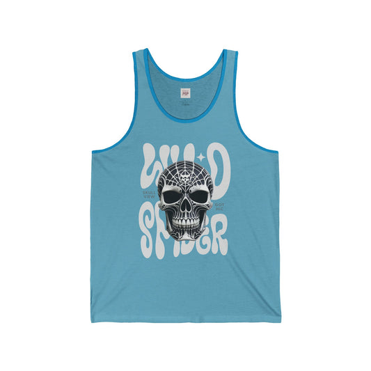 Wild Spirit Skull Unisex Jersey Tank for Festivals & Summer Vibes