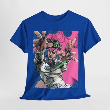 Jojo's Bizarre Adventure Rohan Kishibe Unisex Heavy Cotton Tee - Vibrant and Stylish Design for Otaku Heads