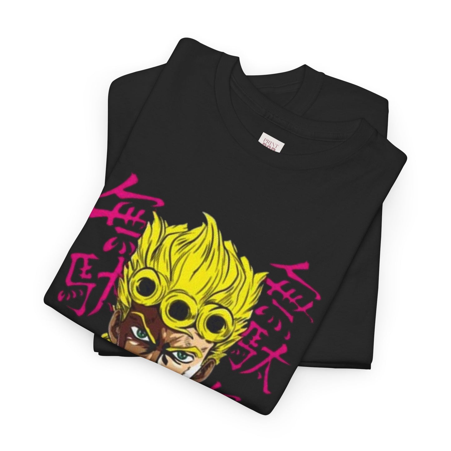 Jojo's Bizarre Adventure Giorno Giovanna Unisex Heavy Cotton Tee - Vibrant and Stylish Design for Otaku Heads