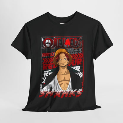 One Piece Shanks Unisex Heavy Cotton Tee - Vibrant and Stylish Design for Otaku Heads