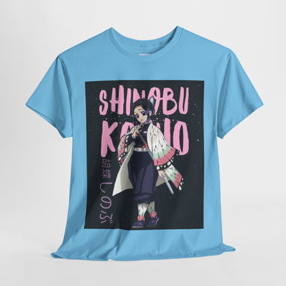 Demon Slayer Kocho Shinobu Unisex Heavy Cotton Tee - Vibrant and Stylish Design for Otaku Heads