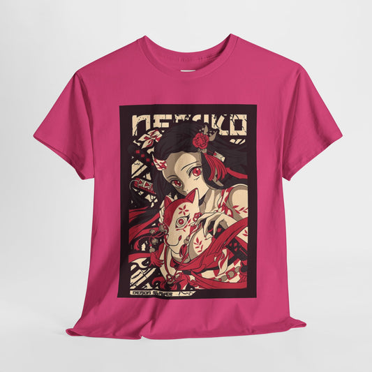 Demon Slayer Nezuko Kamado Unisex Heavy Cotton Tee - Vibrant and Stylish Design for Otaku Heads