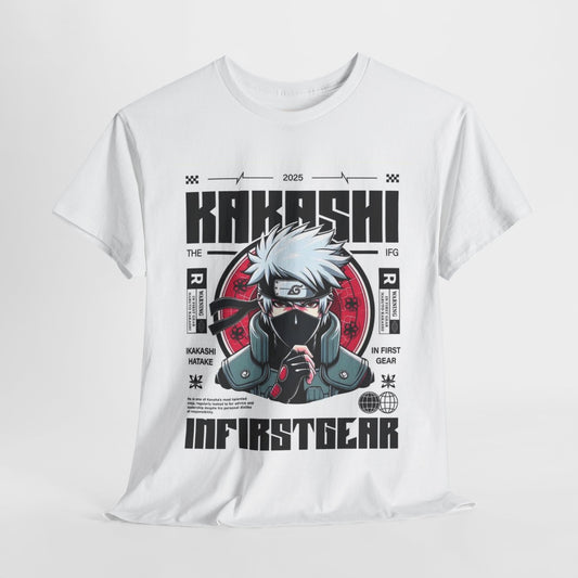 Naruto Shippuden Kakashi Unisex Heavy Cotton Tee - Vibrant and Stylish Design for Otaku Heads