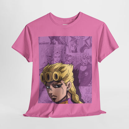 Jojo's Bizarre Adventure Giorno Giovanna Unisex Heavy Cotton Tee - Vibrant and Stylish Design for Otaku Heads