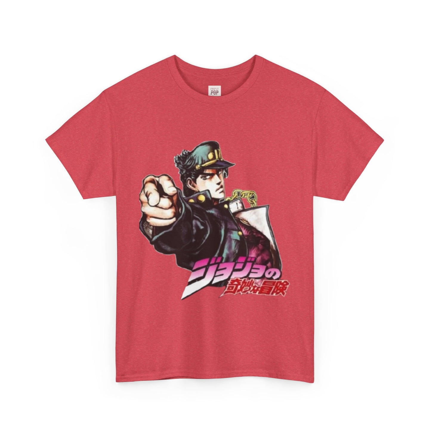 Jojo's Bizarre Adventure Unisex Heavy Cotton Tee - Vibrant and Stylish Design for Otaku Heads