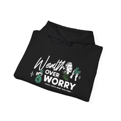 Wealth Over Worry Inspired Unisex Hooded Sweatshirt - Premium Quality and Comfortable