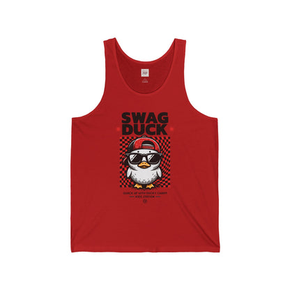 Swag Duck Unisex Jersey Tank - Fun Graphic Tee for Summer Vibes