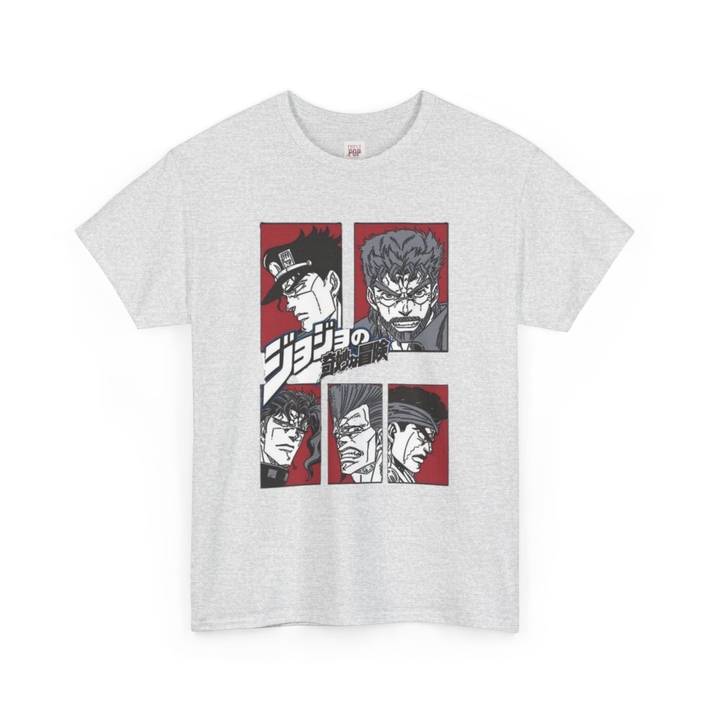 Jojo's Bizarre Adventure Unisex Heavy Cotton Tee - Vibrant and Stylish Design for Otaku Heads