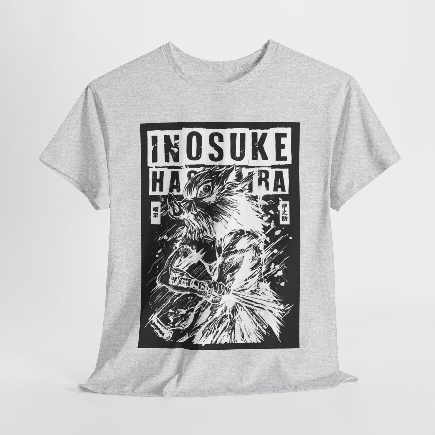 Demon Slayer Inosuke Hashibira Unisex Heavy Cotton Tee - Vibrant and Stylish Design for Otaku Heads