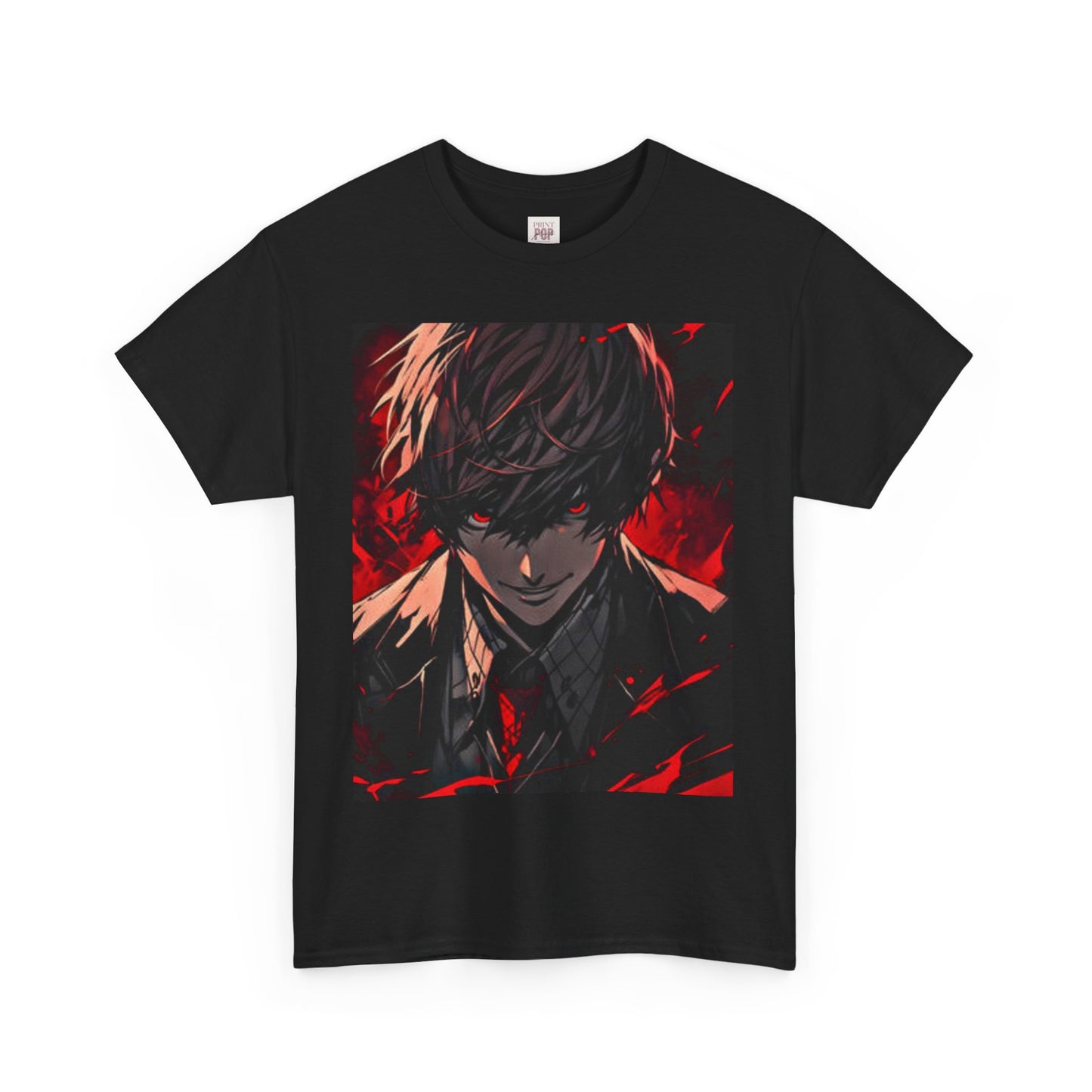 Death Note Light Yagami Unisex Heavy Cotton Tee - Vibrant and Stylish Design for Otaku Heads