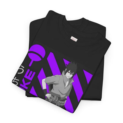 Naruto Shippuden Uchiha Sasuke Unisex Heavy Cotton Tee - Vibrant and Stylish Design for Otaku Heads