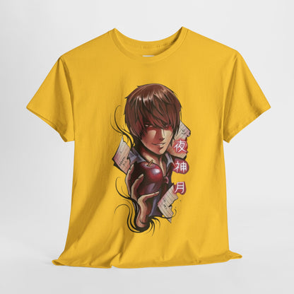 Death Note Light Yagami Unisex Heavy Cotton Tee - Vibrant and Stylish Design for Otaku Heads