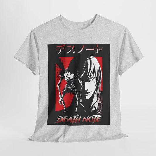 Death Note Light Yagami Unisex Heavy Cotton Tee - Vibrant and Stylish Design for Otaku Heads