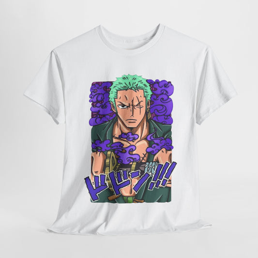 One Piece Zoro Unisex Heavy Cotton Tee - Vibrant and Stylish Design for Otaku Heads